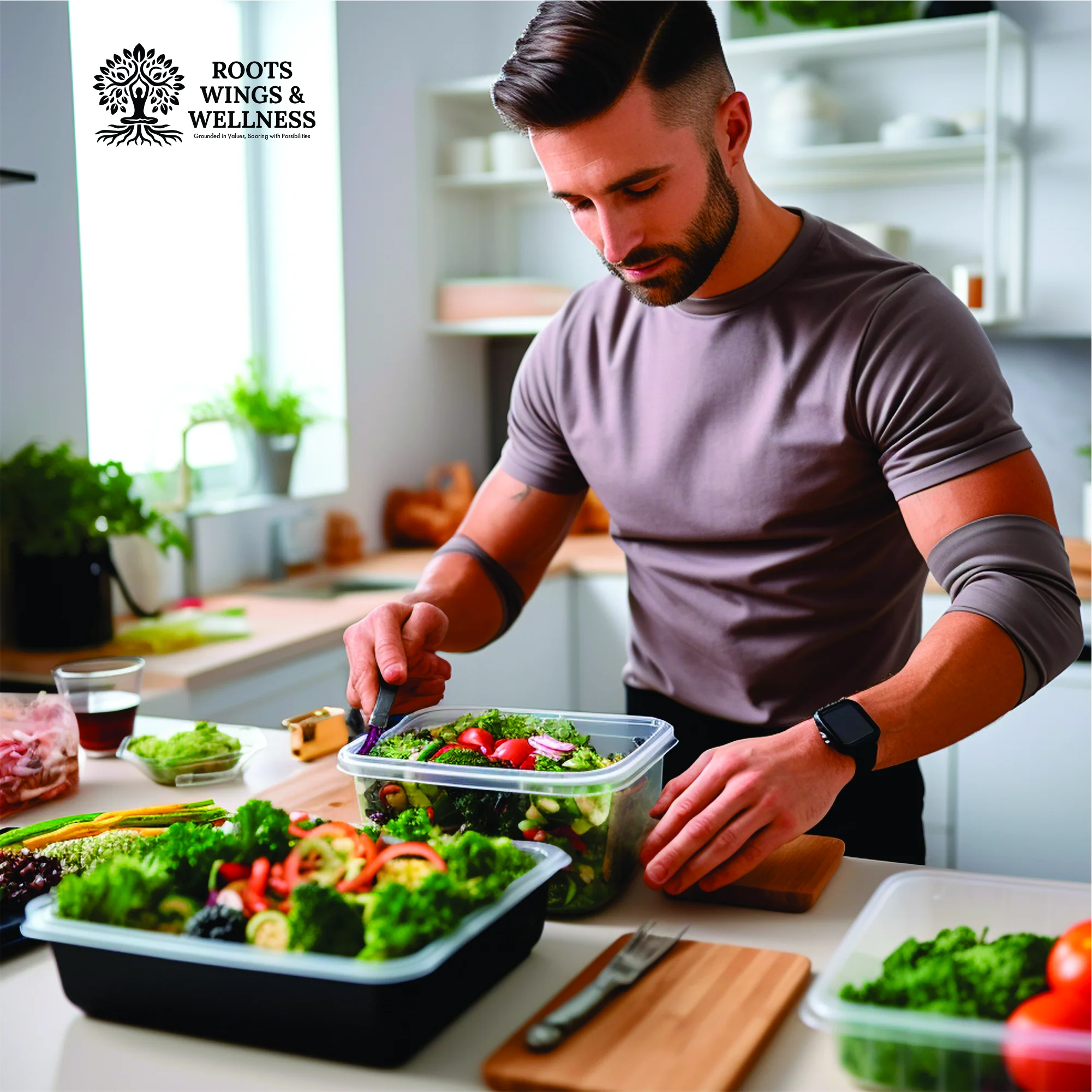 Meal prepping to reduce food waste in a zero-waste home.