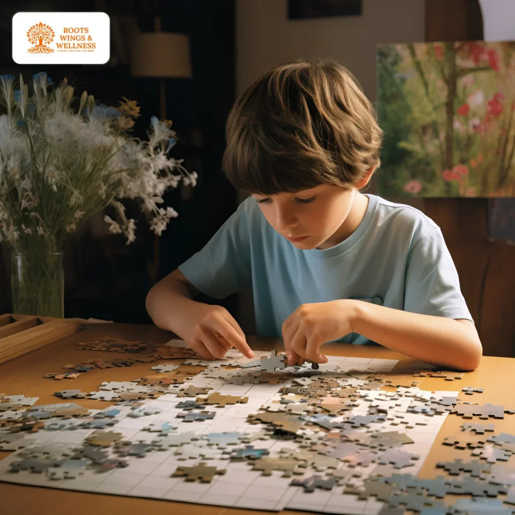 10 Best Play Activities for Child Brain Development 4 Child solving a puzzle for cognitive and problem-solving skills.