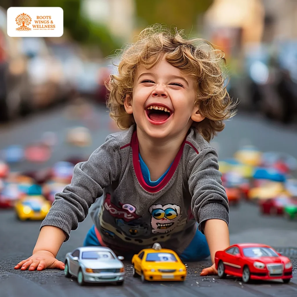 10 Best Play Activities for Child Brain Development 8 Child playing with a toy car for creativity and brain development