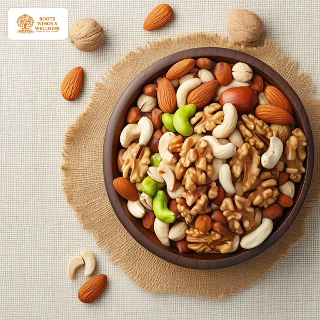 Nuts and seeds for brain-boosting snacks.