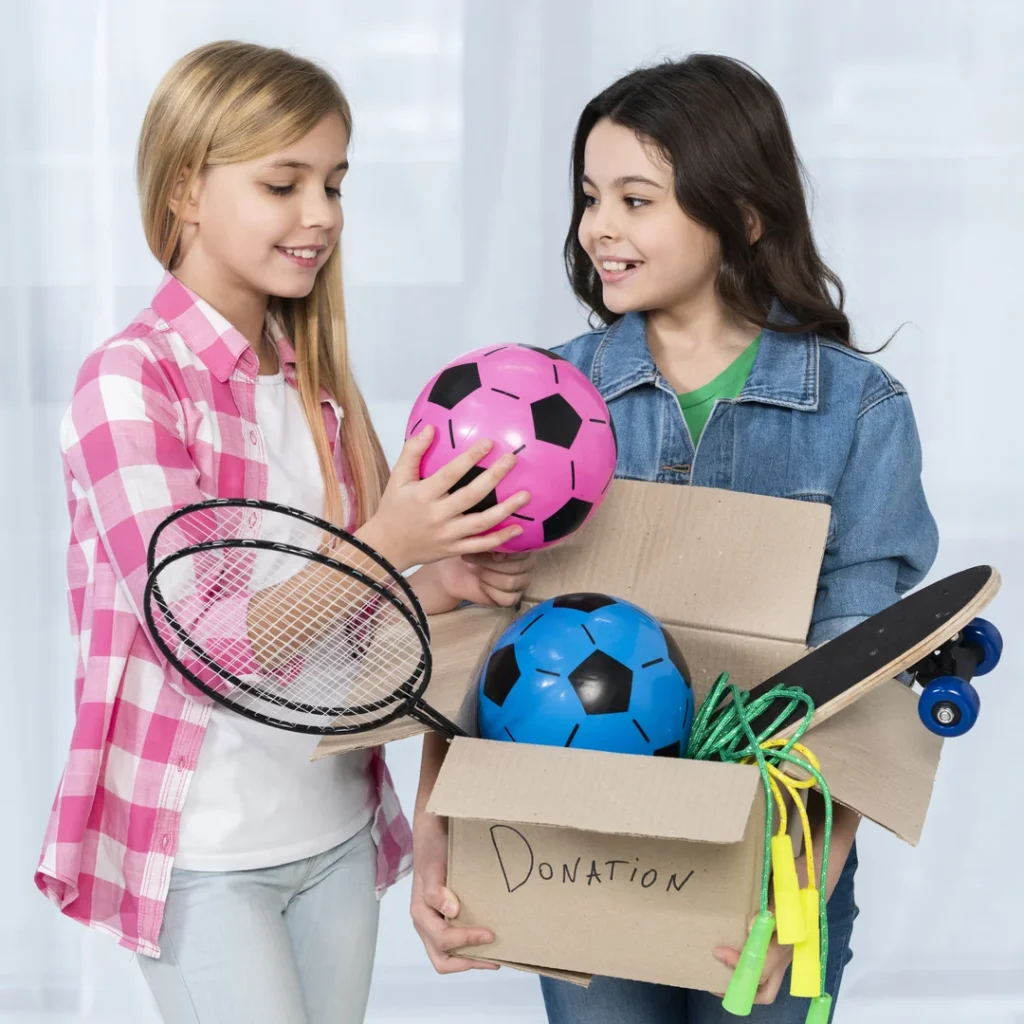 Parenting in digital age : How to Teach Kids Empathy and Kindness 10 Kids practicing community kindness through volunteering.