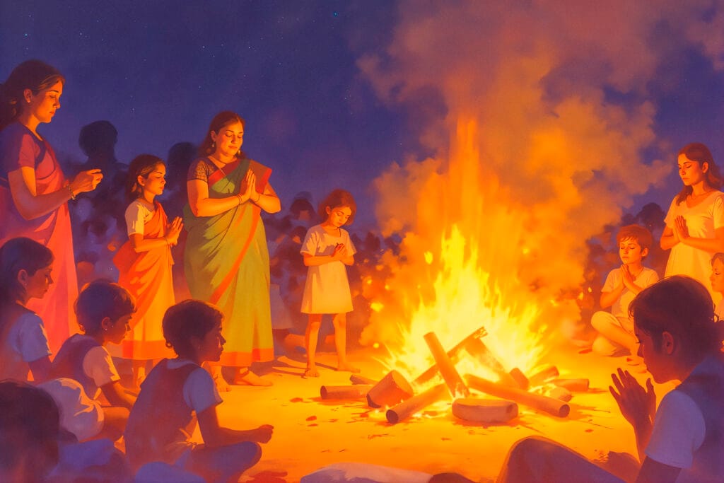 Holika Dahan 2025: Celebrating the triumph of good over evil with a sacred bonfire.
