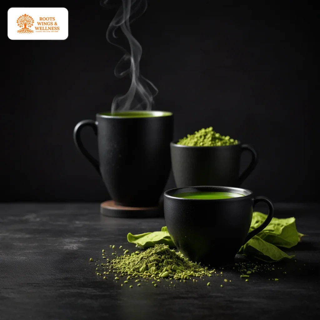 Green tea for mental clarity and relaxation.