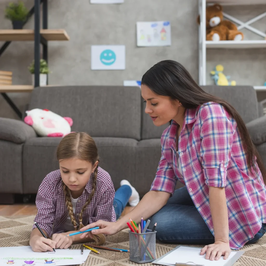 Gentle Parenting vs Traditional Parenting: Which Approach is More Effective? 11 Parent learning about mindful parenting techniques while spending quality time with their child.